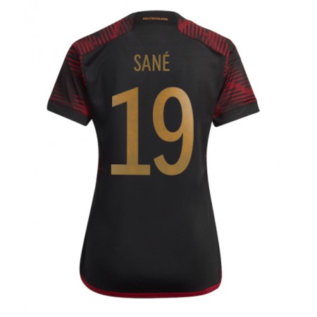 Tyskland Leroy Sane 19 Matchtröjor Dam Borta Fotbollströja VM 2022